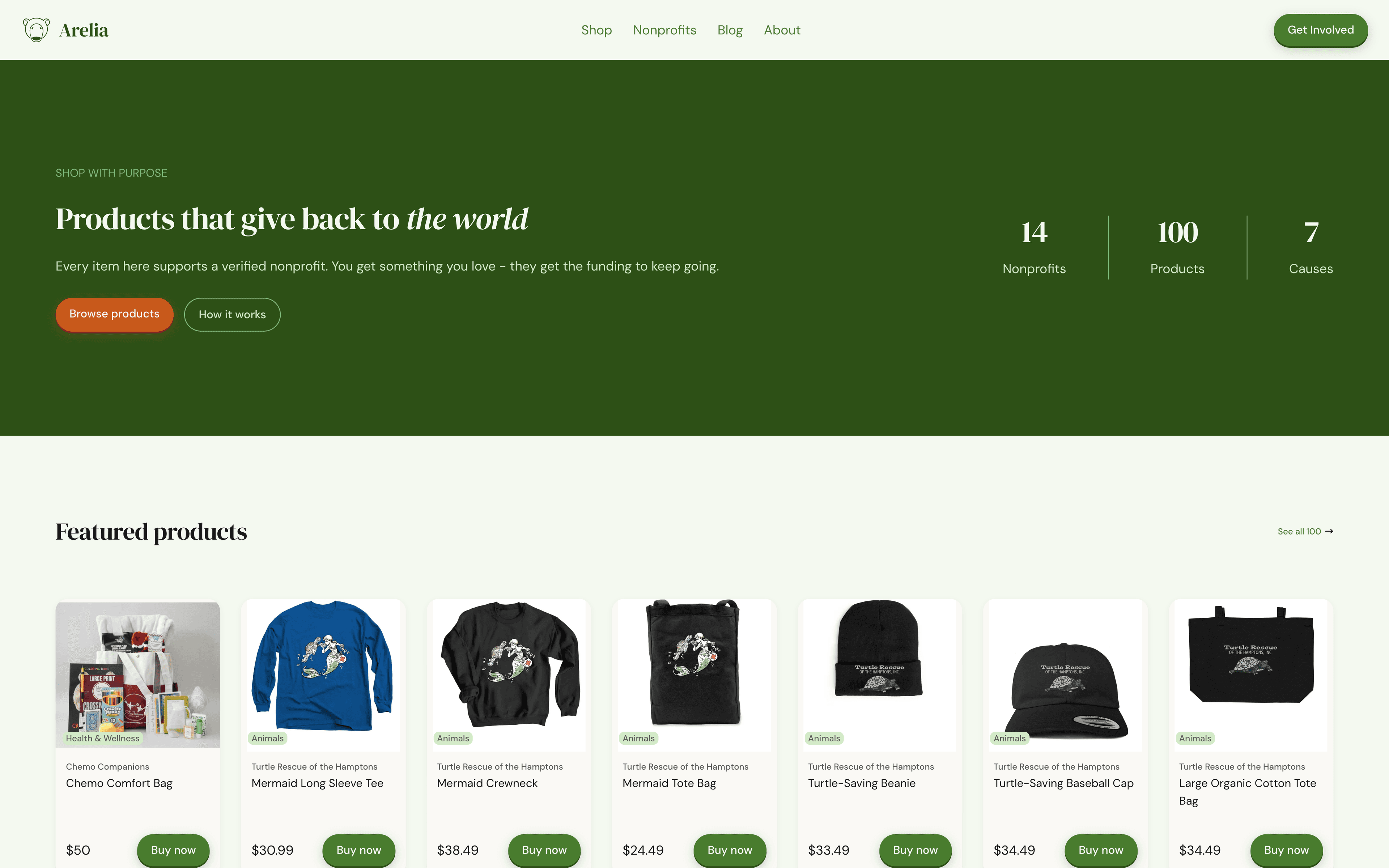 arelia — desktop view